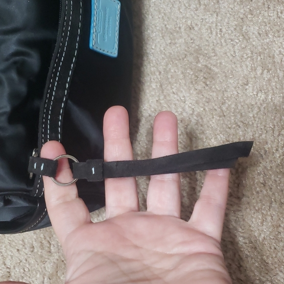 Vintage Coach nylon tote multiple pockets exterior 2 sides  front zip back open - Picture 13 of 15